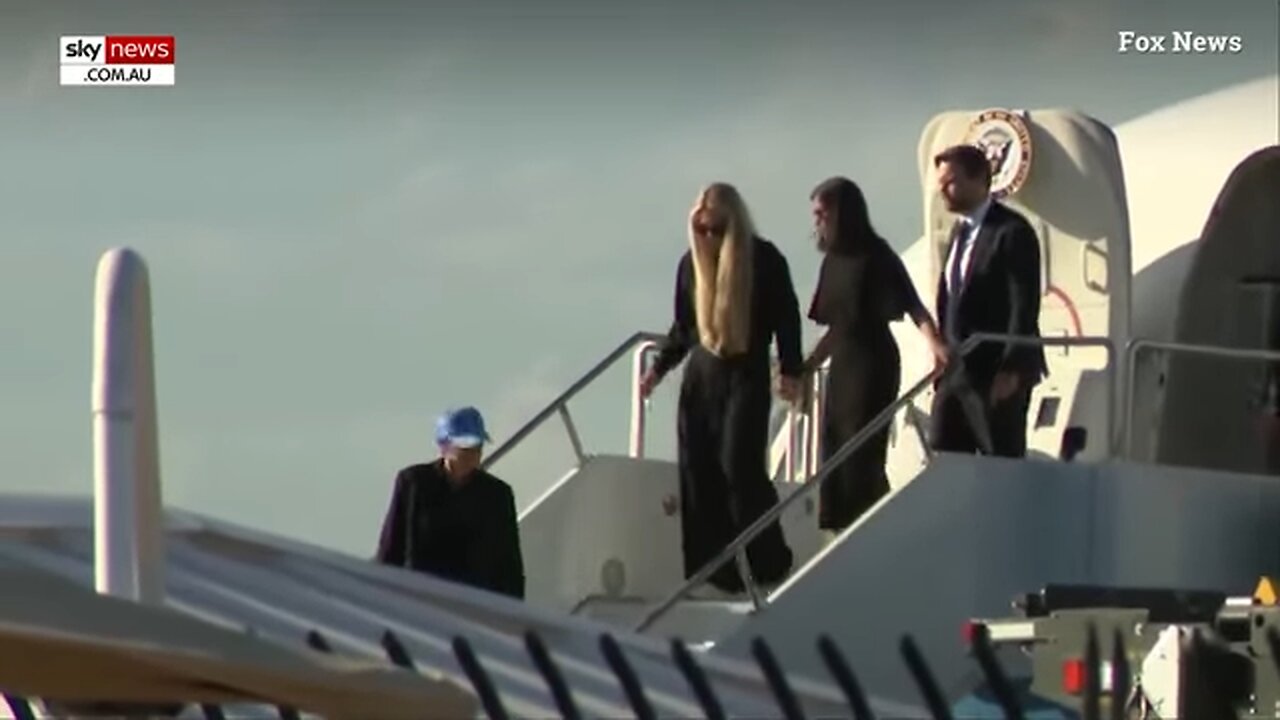 Heartbreaking moment Erika Kirk clutches Usha Vance’s hand as husband’s body returns to Arizona