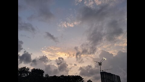 Nice Sunset with Orange Cloud Lights