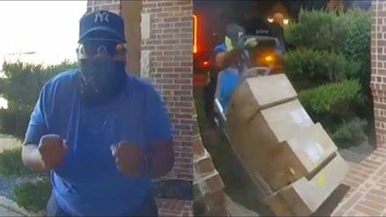 Amazon delivering driver having a bad day!