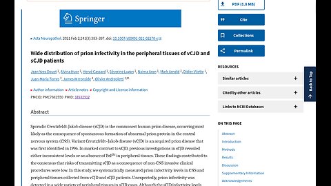 Wide distribution of prion infectivity in the peripheral tissues of vCJD and sCJD patients (Clip)