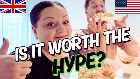 BRITS cook and try BISCUITS & GRAVY for the FIRST TIME! Worth the HYPE? 🇺🇸