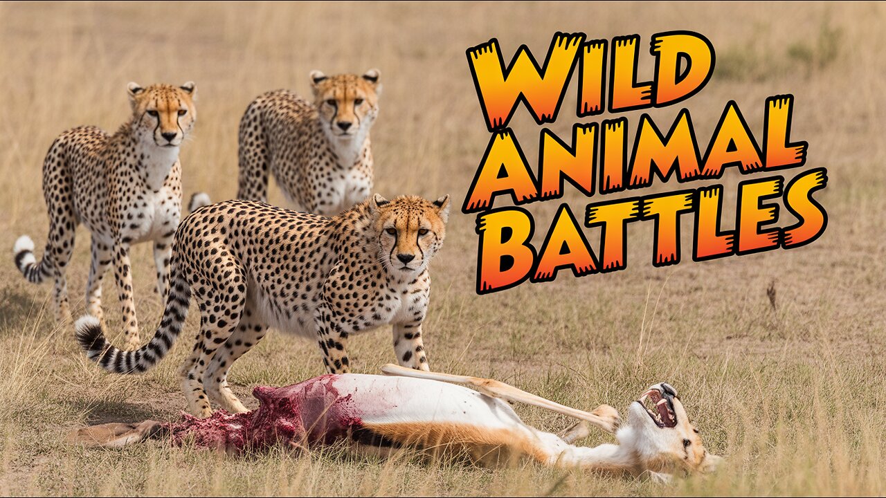 Cheetah Trapped by Crocodile | Wild Animal Battle