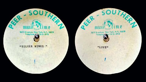 "Silver Wings/Love" - Unknown Artist (196?) Unreleased Psych/Pop 'Peer-Southern' Acetate 45rpm Sides A&B