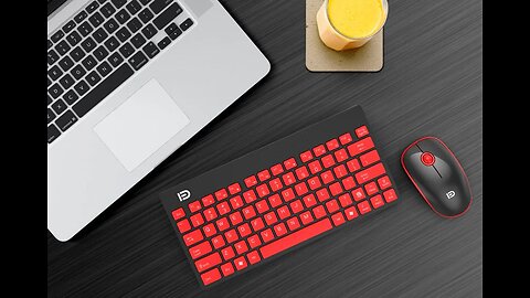 Ultrathin Portable Wireless Keyboard and Mouse Combo With Multimedia Shortcuts, Long Battery Life