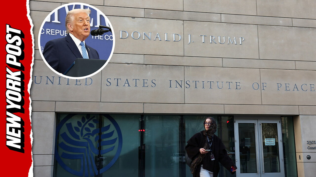 Hear Trumps reaction to his name being added to the Institute of Peace building