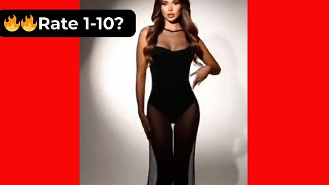 🔥 Rate Her Body in This Sexy See-Through Black Dress 1-10? 😍 Supermodel 4K