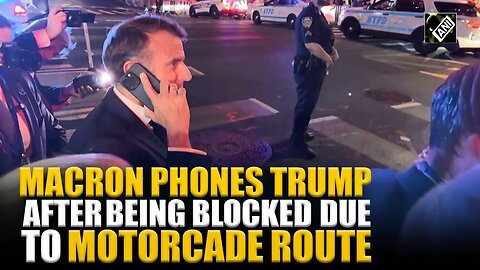 New York City Cops Stop French President Macron’s Motorcade to Let Trump Pass