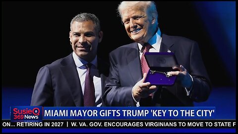 MIAMI MAYOR GIFTS TRUMP KEY TO THE CITY