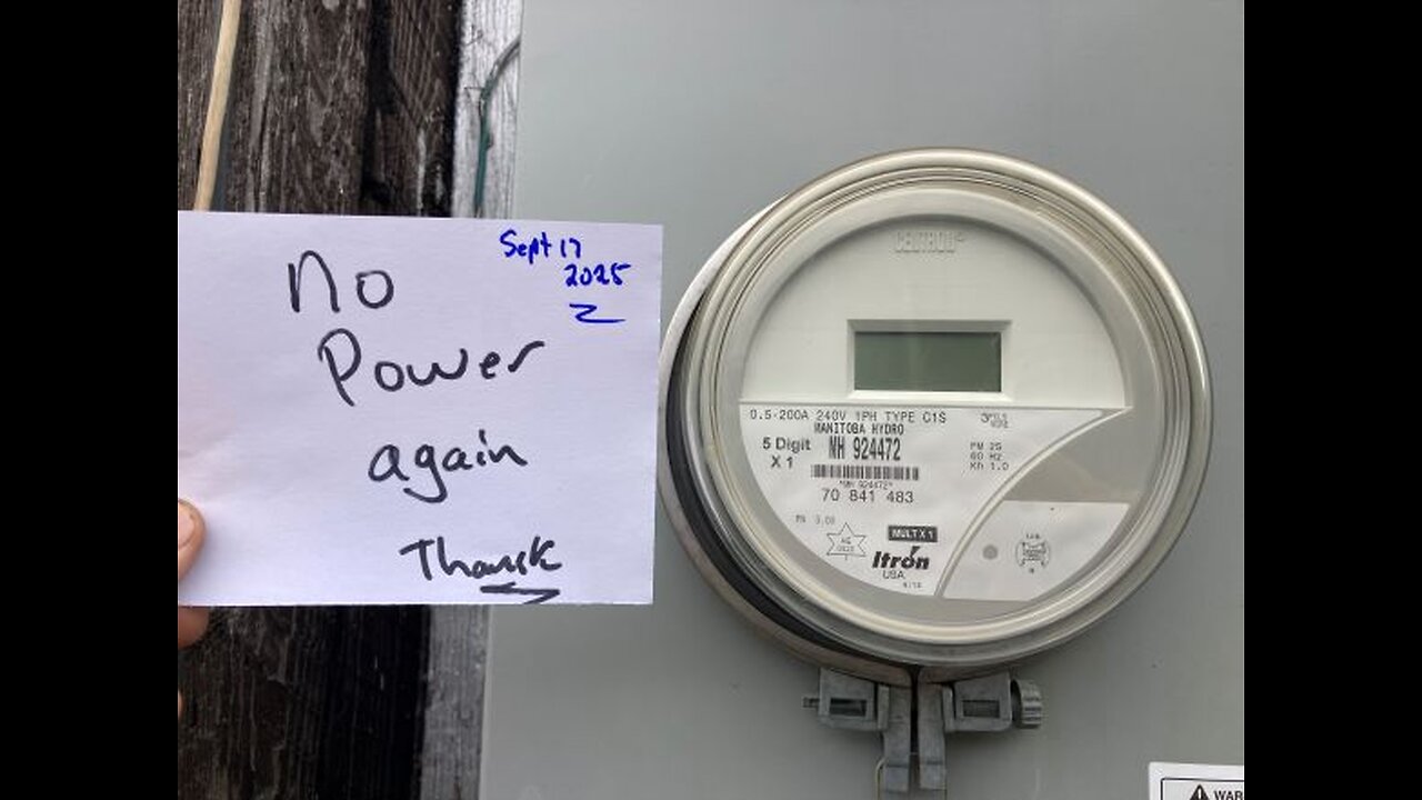 No Hydro Power Again in WHO-ville Which Seems to be Normal Sept 17 2025