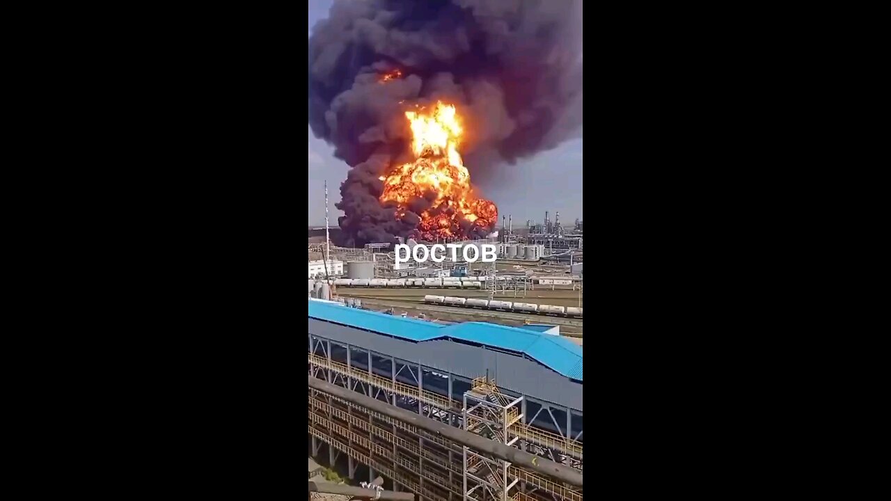 This is the fourth day of the fire at the refinery in Novoshakhtinsk, Russia.