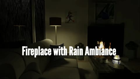 Ambient Fireplace with rain