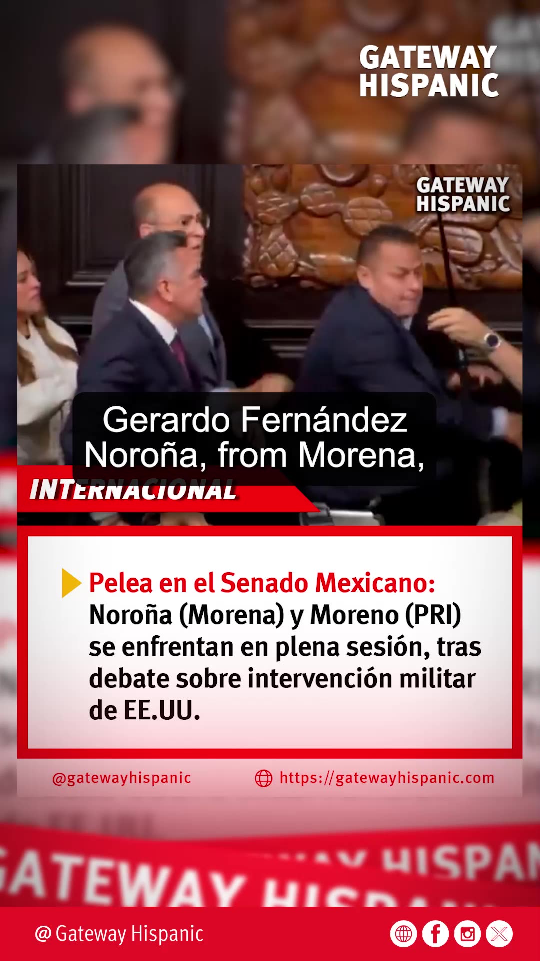 (México) Representantes de Morena y el PRI se fueron a los golpes en plena sesión del Senado
