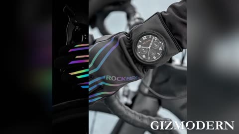 Cold Weather Wind-resistant Gloves, with Touchscreen Tips and Watch Window, for Cycling, Hiking