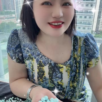 20250801-7 Natural Raw Turquoise Round Beads Wrap Mountain - River Green Shadows