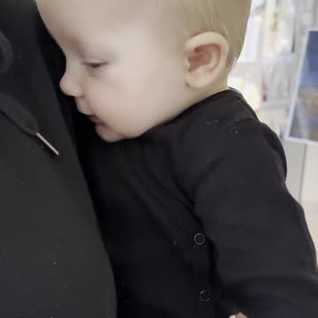 this morning baby kayla felt shy 🥺 but mommy cuddles made everything better 💕 cutest moment ever!