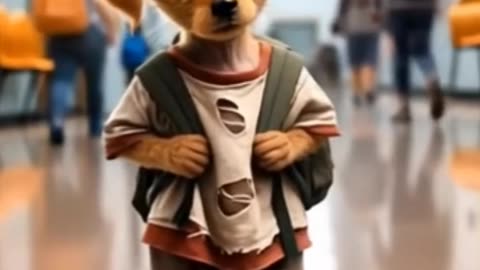 ℹ️ The puppy goes to school alone ❤️🥳