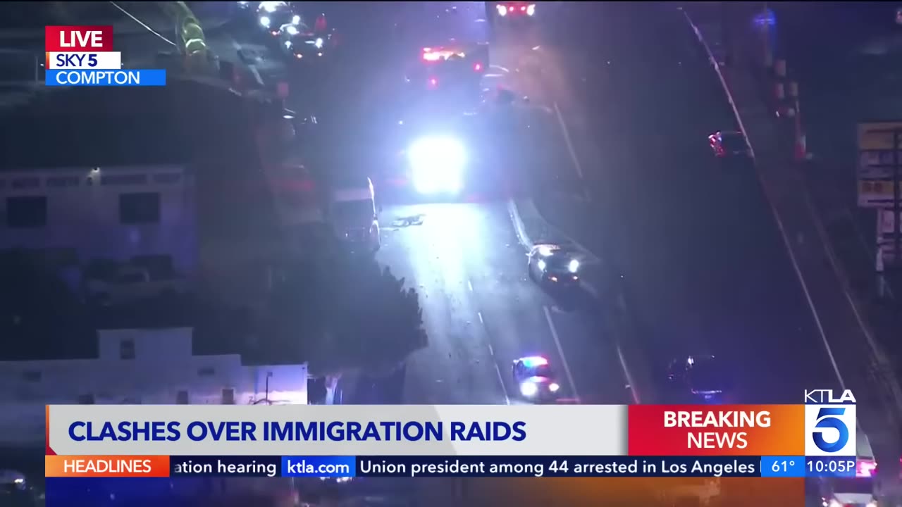 ICE raid protests turn destructive in Los Angeles