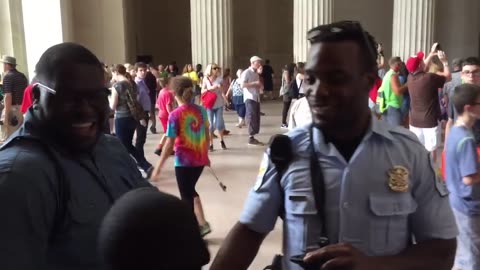 Star Swain sings The National Anthem live at the Lincoln Memorial in Washington, D.C.