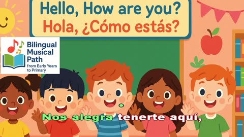 Hello, Samuel – Canción Bilingüe Inglés-Español para Niños | Karaoke Educativo