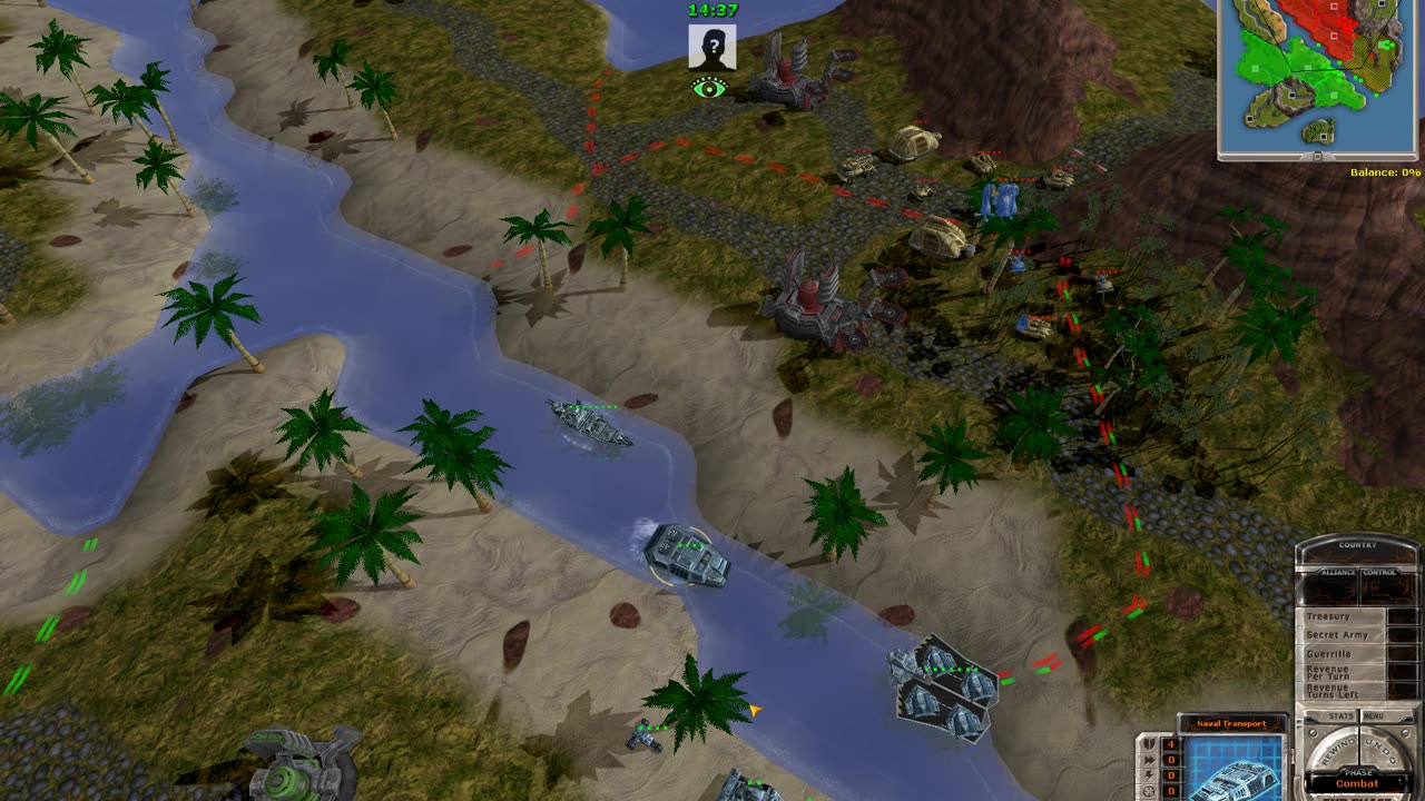 Massive Assault Network 2: map Demoland, playing on Linux (Lutris, Wine, Conty)