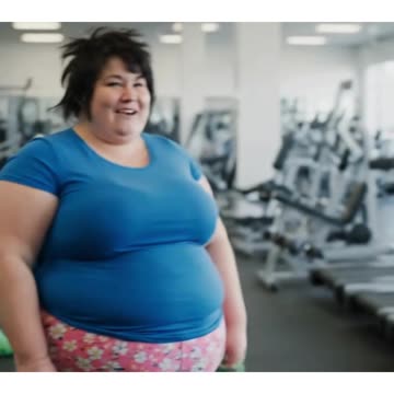 FAT WOMANS FAVORITE GYM EXERCISE MACHINE, YOU WON'T BELIEVE WHICH ONE SHE USES.