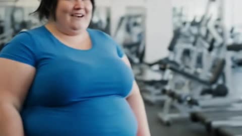 FAT WOMANS FAVORITE GYM EXERCISE MACHINE, YOU WON'T BELIEVE WHICH ONE SHE USES.