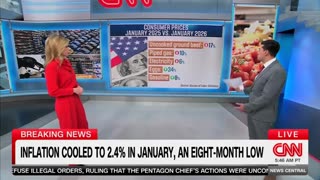 CNN Reporter Says ‘Inflation Took A Big Step In The Right Direction’ To Start Trump's Second Year