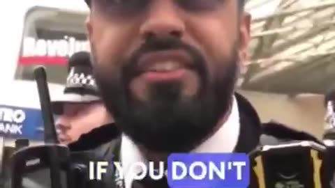 A Muslim police officer in the UK arrested a Christian preacher