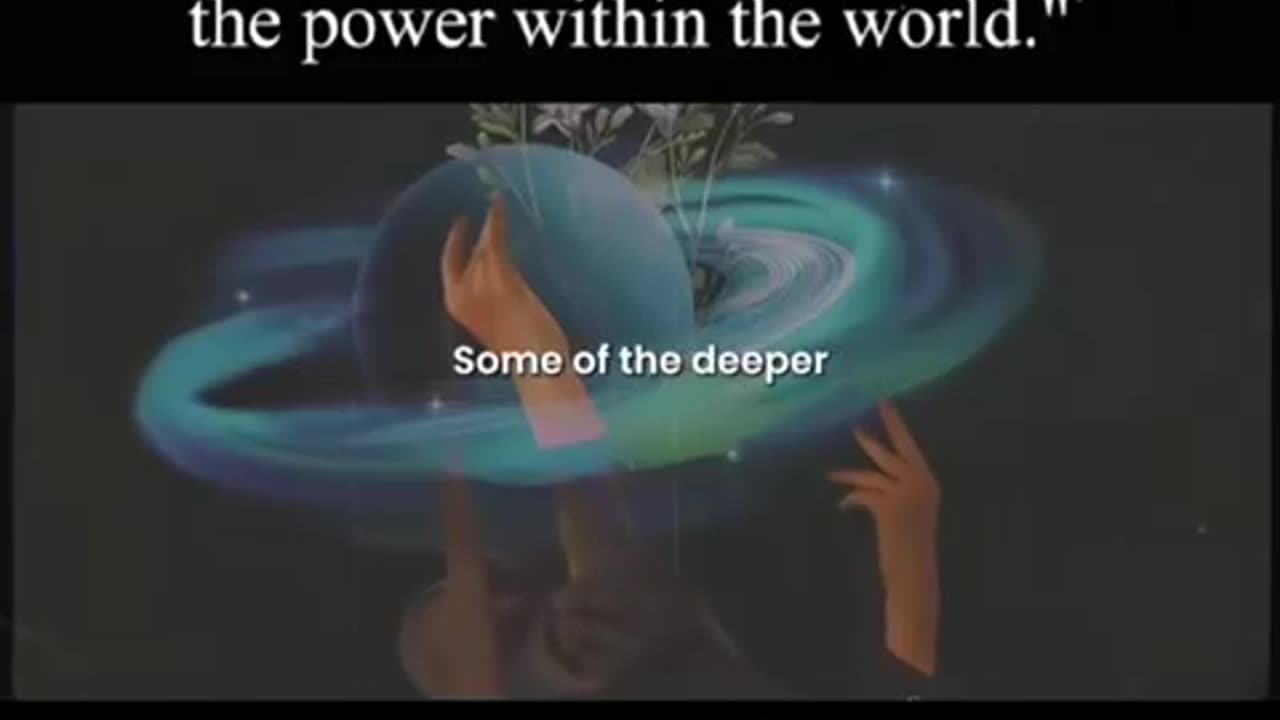 "The power within you is greater than the power within the world”