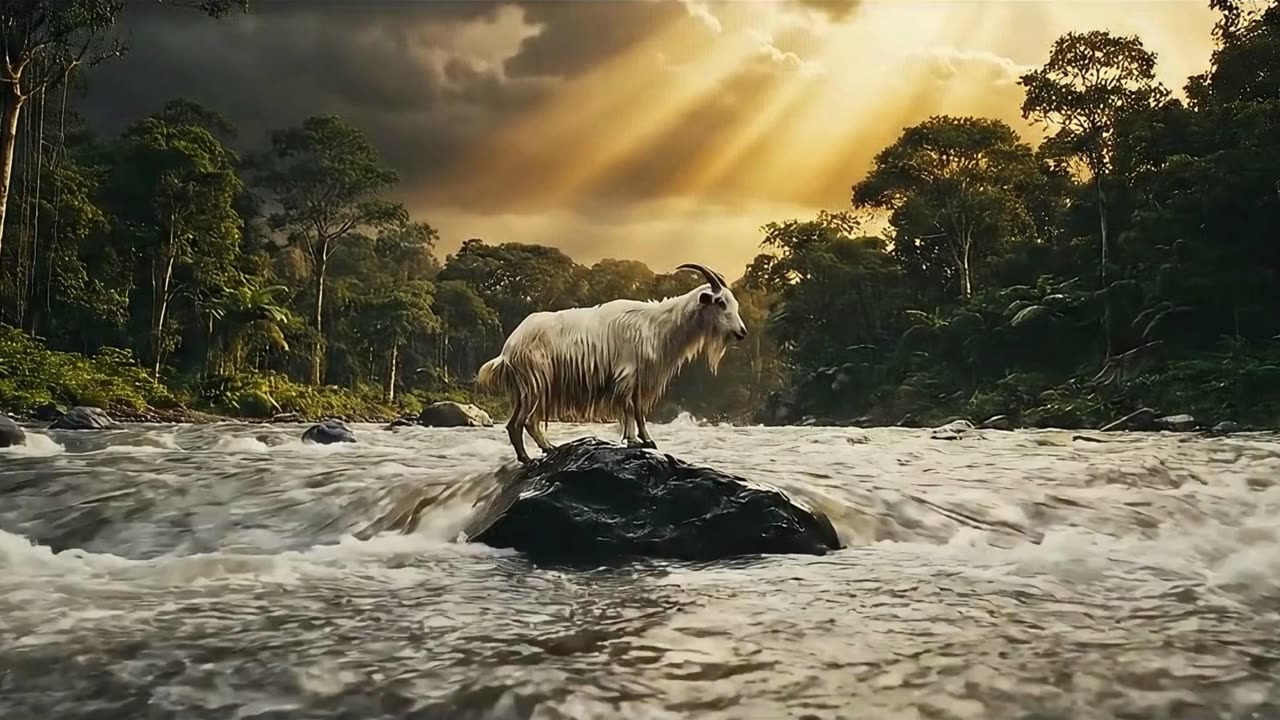 Goat Stuck in Middle of River | Shocking Rescue Attempt Caught on Camera!