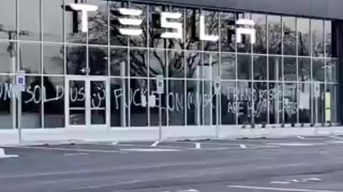 Erin L. White vandalized a Tesla sales center. Felony property damage & trespass charges