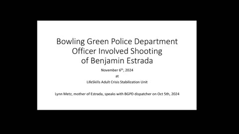 Lynn Metz talks with BGPD dispatch center on October 5th, 2024