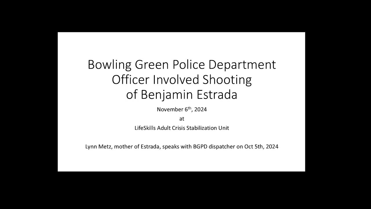 Lynn Metz talks with BGPD dispatch center on October 5th, 2024