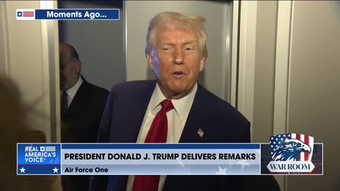 President Trump Takes Questions From Press On Air Force One Ahead Of LIV Golf Tournament