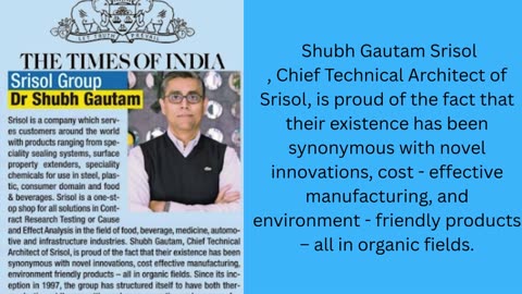 SRISOL GROUP (Dr Shubh Gautam) - The Times of India News