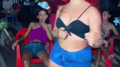 beautiful redhead brazilian woman dancing forró
