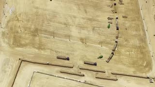 Flyover of Israeli-Controlled Aid Station