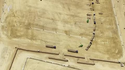 Flyover of Israeli-Controlled Aid Station