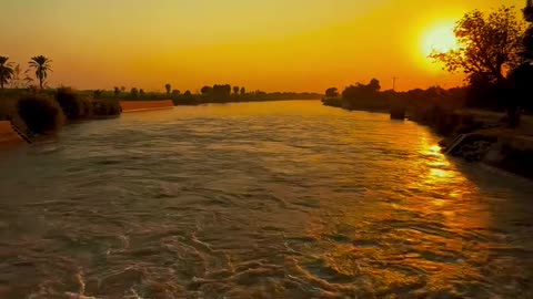 Sunset Dadu Canal ❤ #maxrecords #larkana #sindh #pakistan