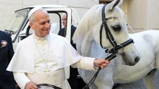 NOTIZIE DAL MONDO E' iniziata l'Apocalisse?il cavallo bianco Proton di Papa Leone XIV regalato al Papa il 15 ottobre 2025 prima dell’udienza generale nello Stato idolatra della Città del Vaticano di cui è il 9°sovrano eletto al conclave2025