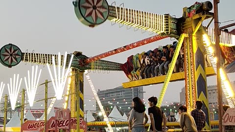 360 Degree Swing Ride Collapses in Mid-Air at Surajkund Fair