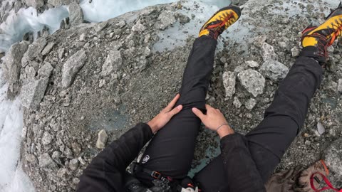 Climber Loses Footing, Slides Down Glacier