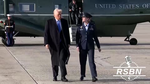 WATCH: President Trump and Elon Musk Depart Joint Base Andrews on AF1 en route to MMU - 3/21/25