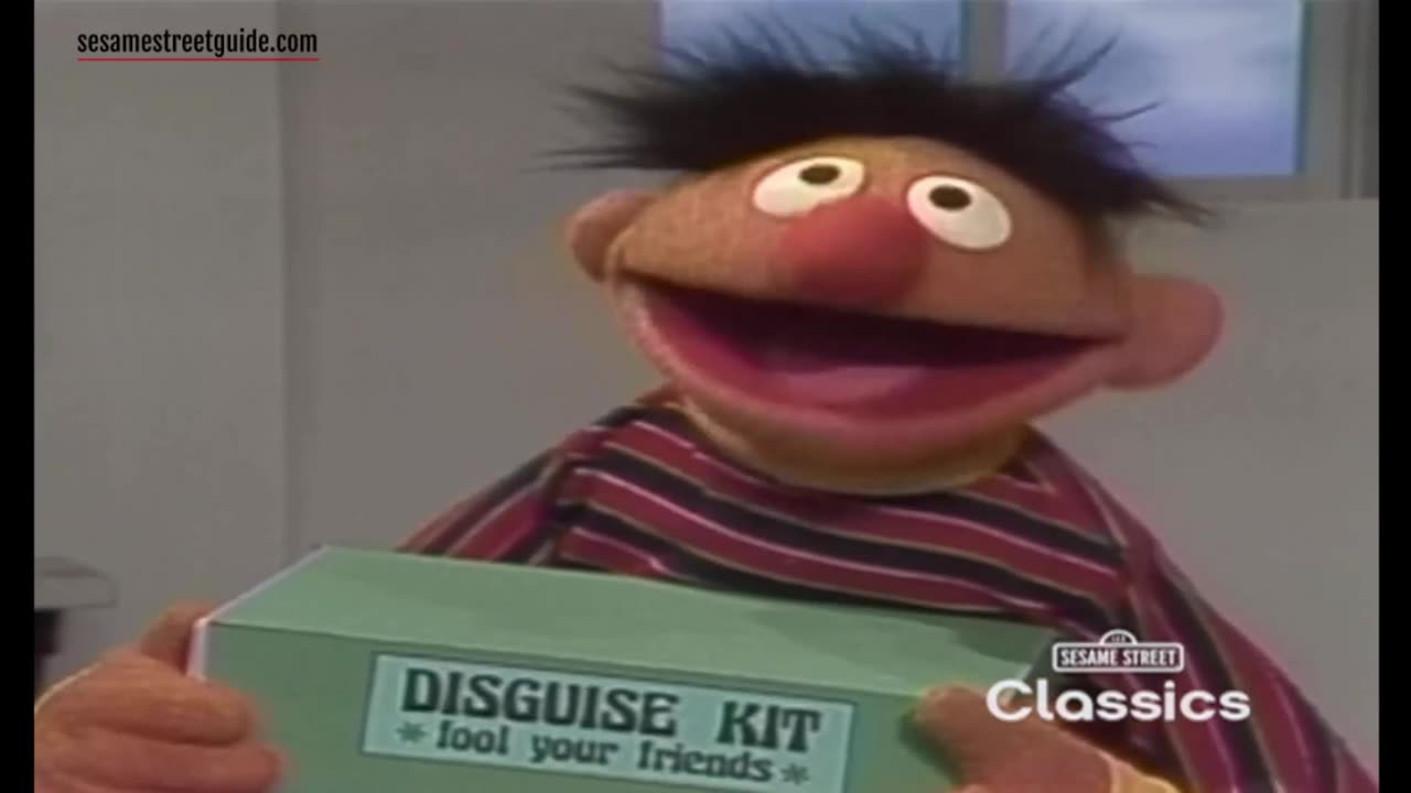 Ernie and Bert Ernie's Disguise Kit Sesame Street Episode 3434