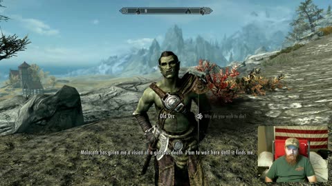 Playing Skyrim, Fighting A Dragon And Grinding