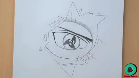 how to draw Obito's eye ｜ drawing obito eye by one pencil