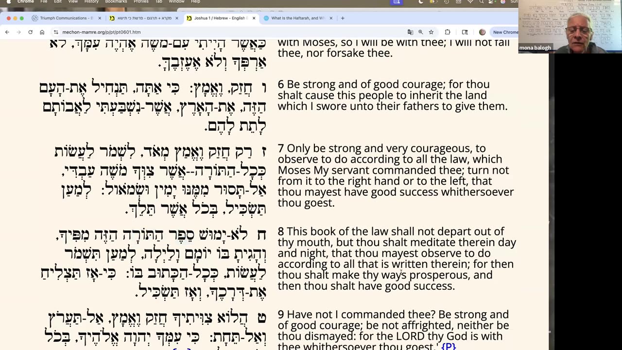 Parasha V-zoth Ha-b'racha: Deuteronomy 33-34