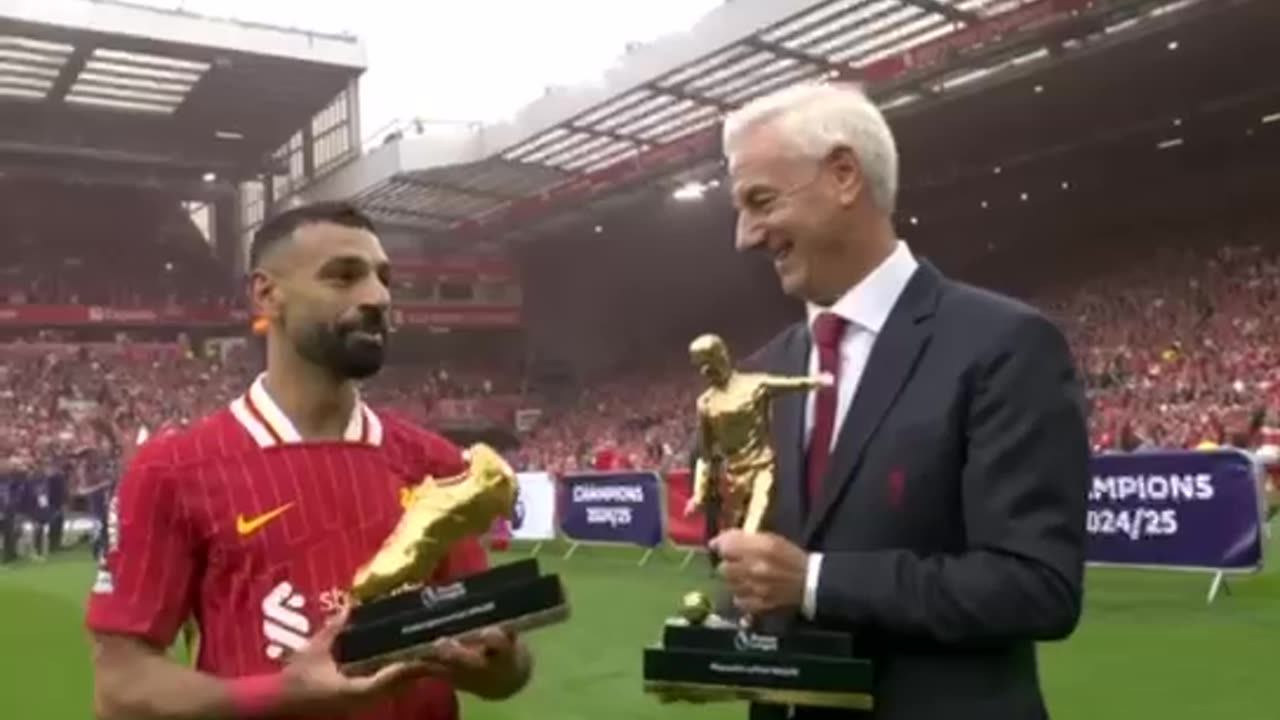 Liverpool Super Star Mo Salah Golden Boot and Playmaker award Show