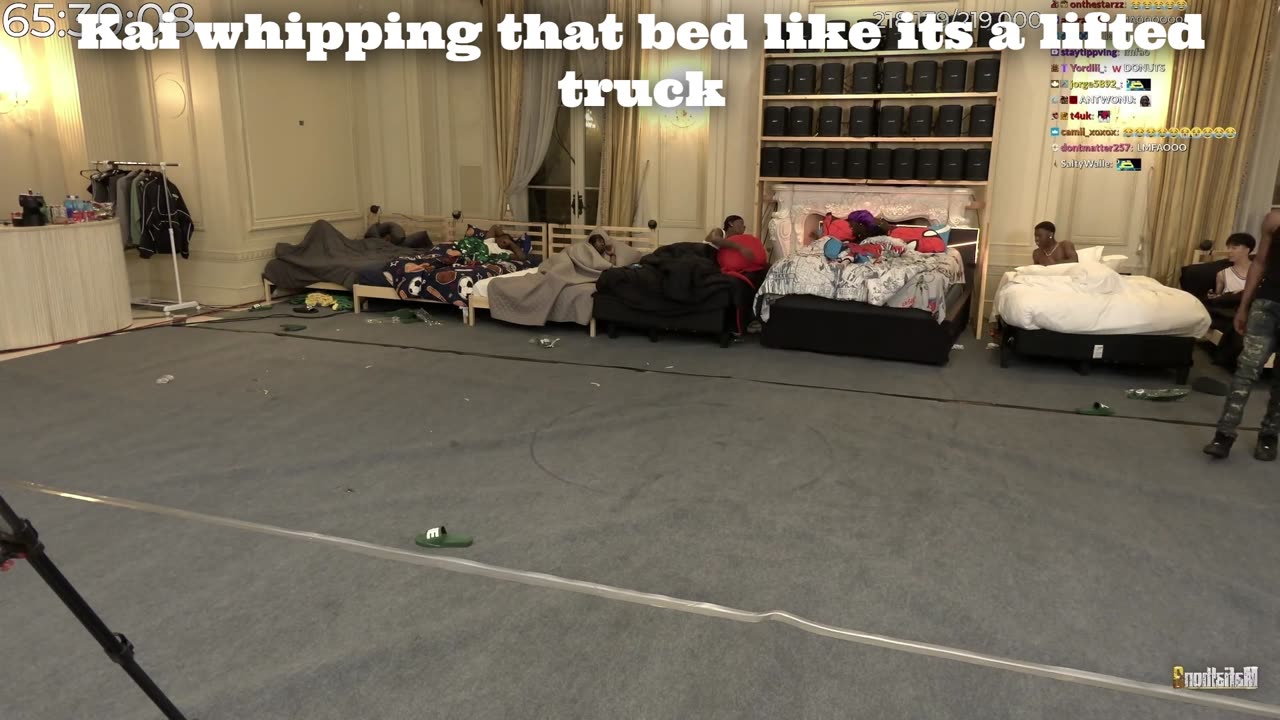 Kai Cenat whipping that bed like its a lifted truck