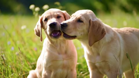 Two Cute Dogs Playing Together 🐶❤️